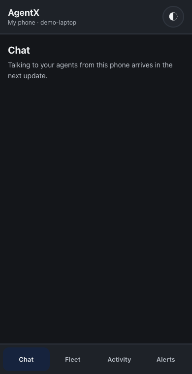 The phone app in the dark theme